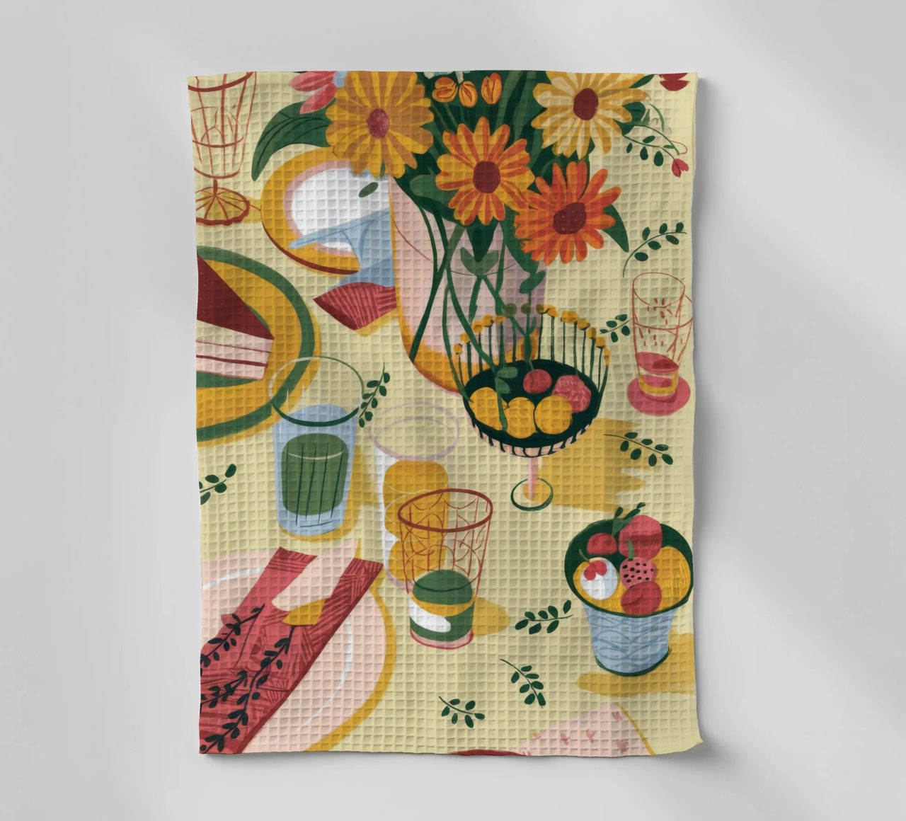 Décor de table en forme de tournesol torchon de Kamera Obskura