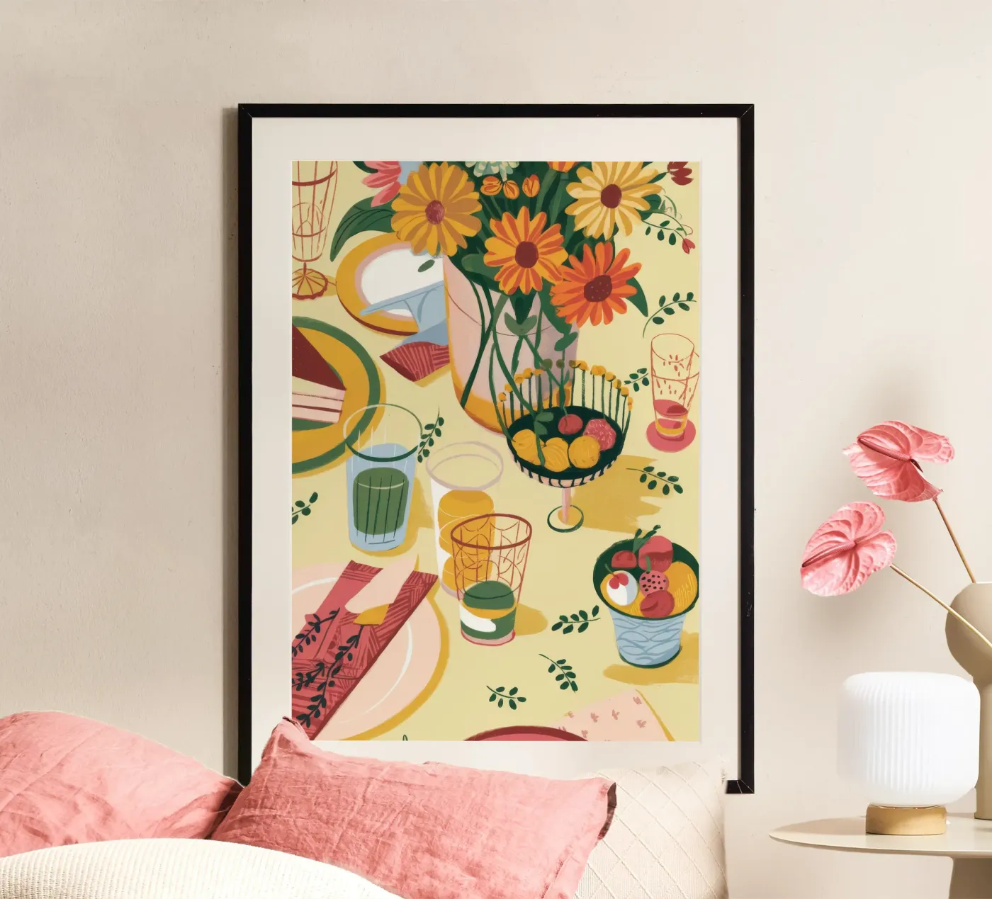 Sunflower Table Setting poster by Kamera Obskura