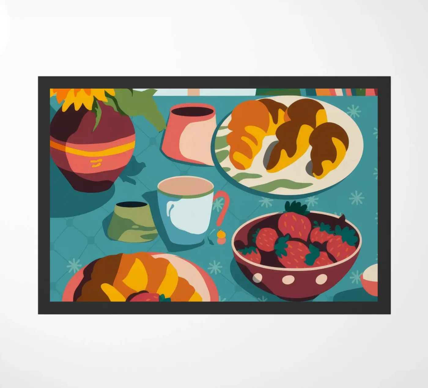 Breakfast by Window doormat by Kamera Obskura