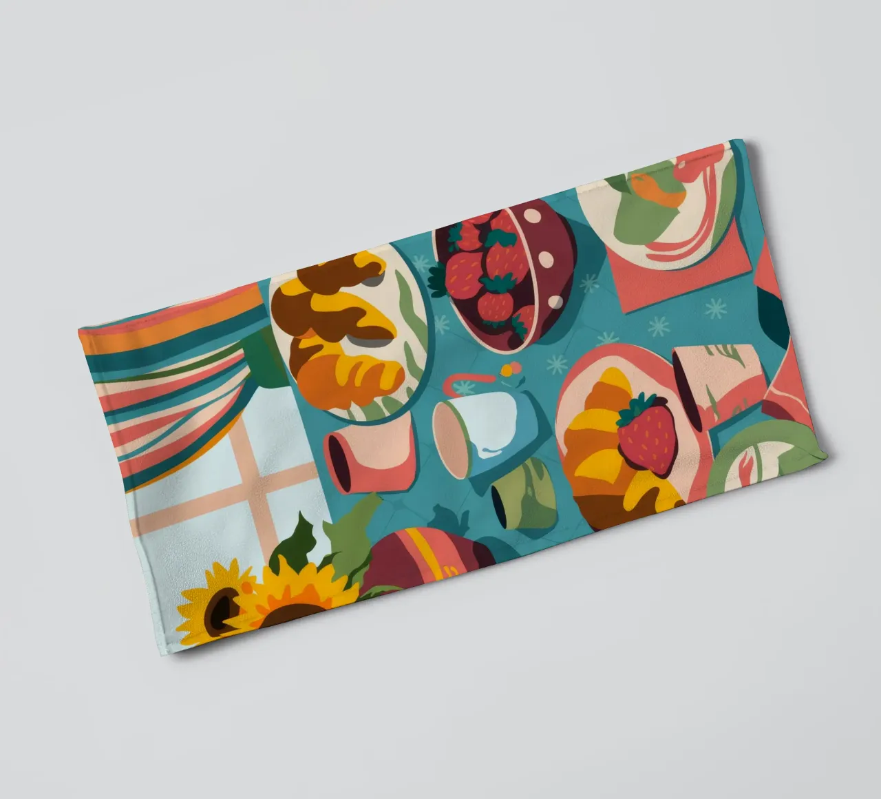 Breakfast by Window towel by Kamera Obskura