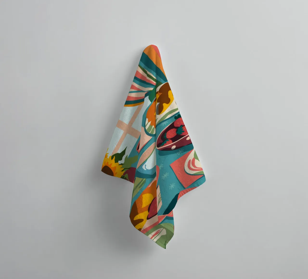 Breakfast by Window towel by Kamera Obskura