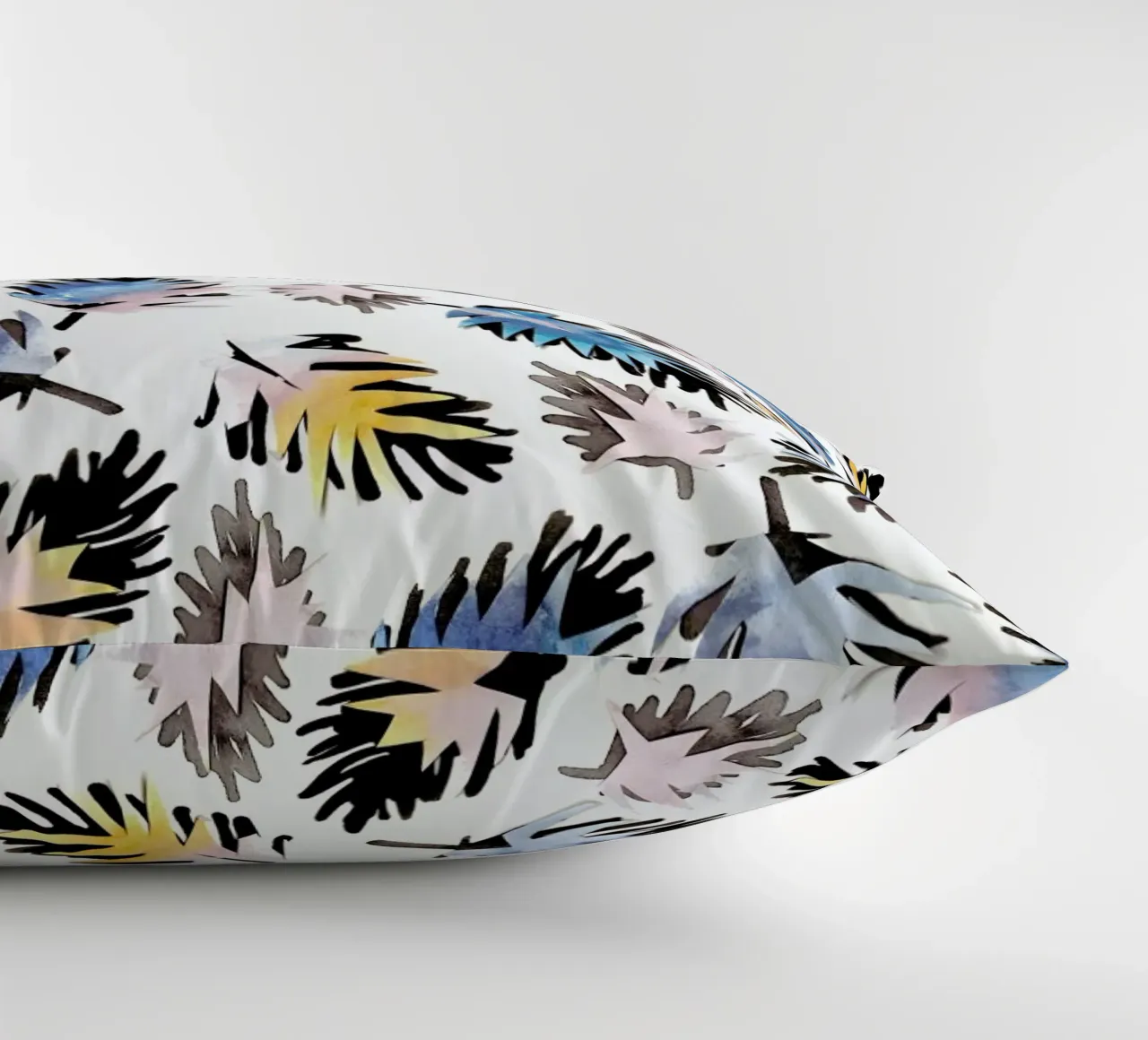 Palm Leaves decorative cushion by Farina Kuklinski