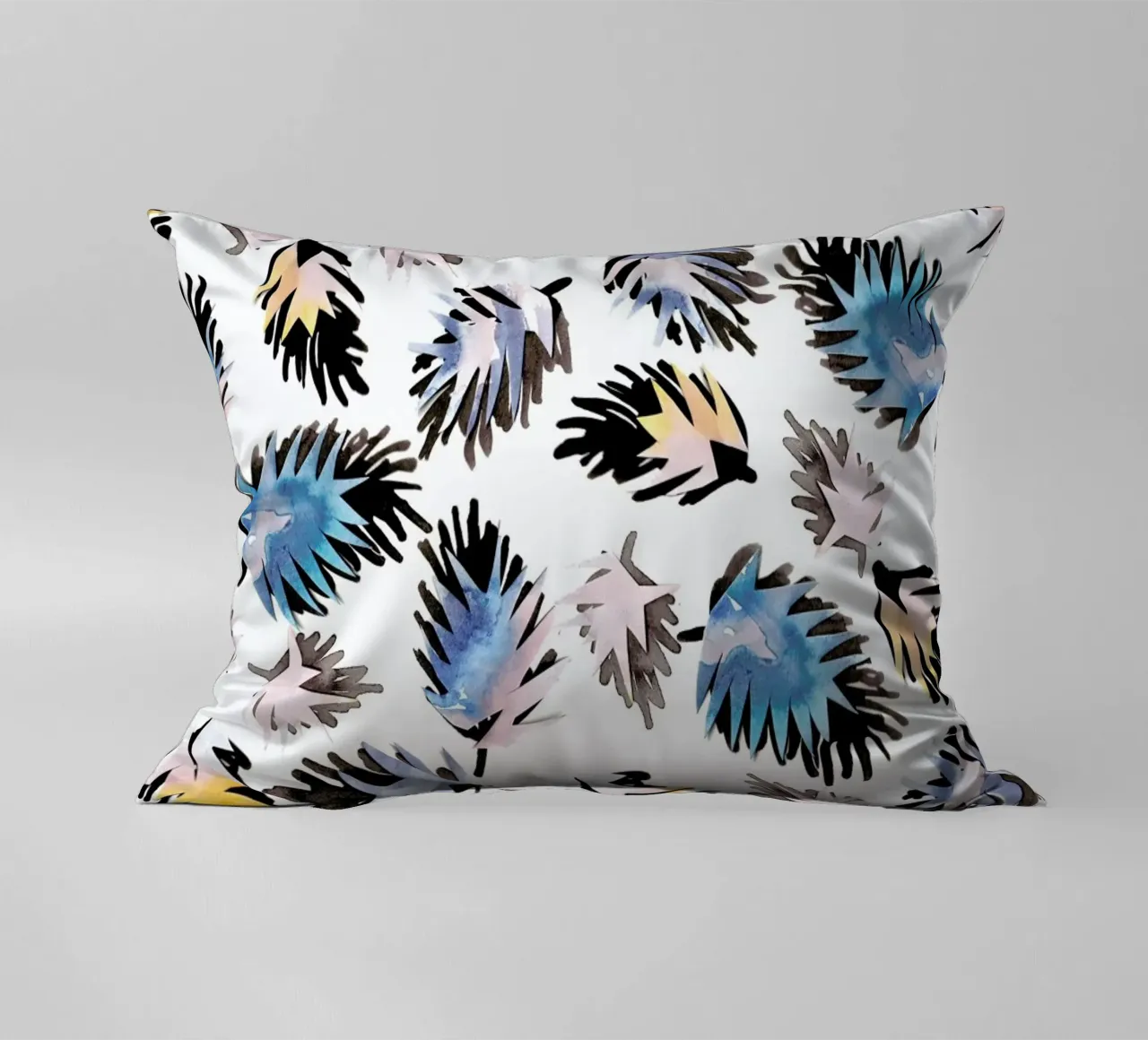 Palm Leaves decorative cushion by Farina Kuklinski