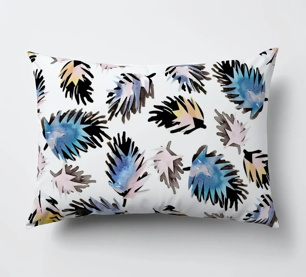 Palm Leaves decorative cushion by Farina Kuklinski