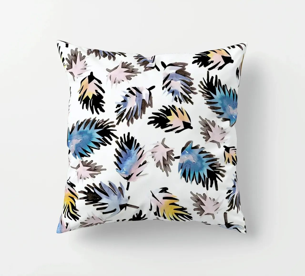 Palm Leaves decorative cushion by Farina Kuklinski