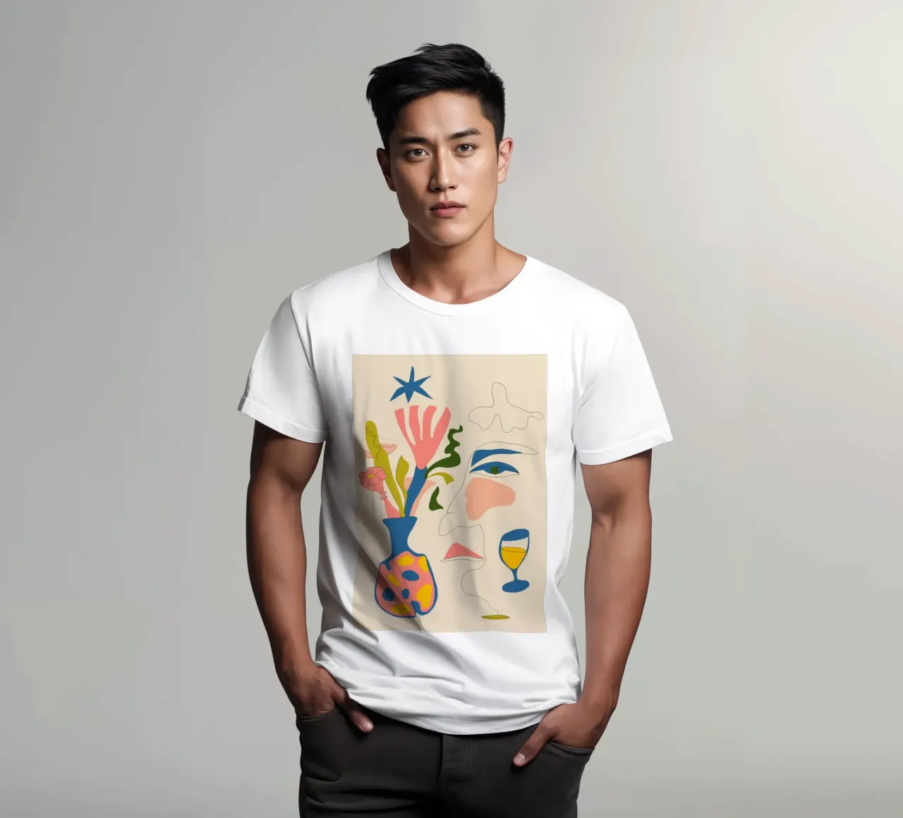 Abstract Face Vase t-shirt by Kamera Obskura