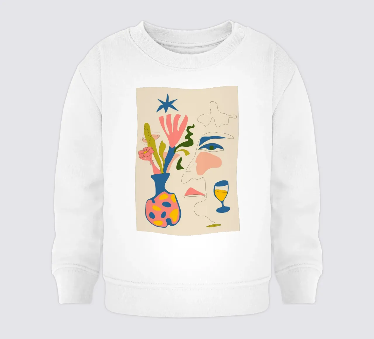 Abstract Face Vase baby sweatshirt by Kamera Obskura