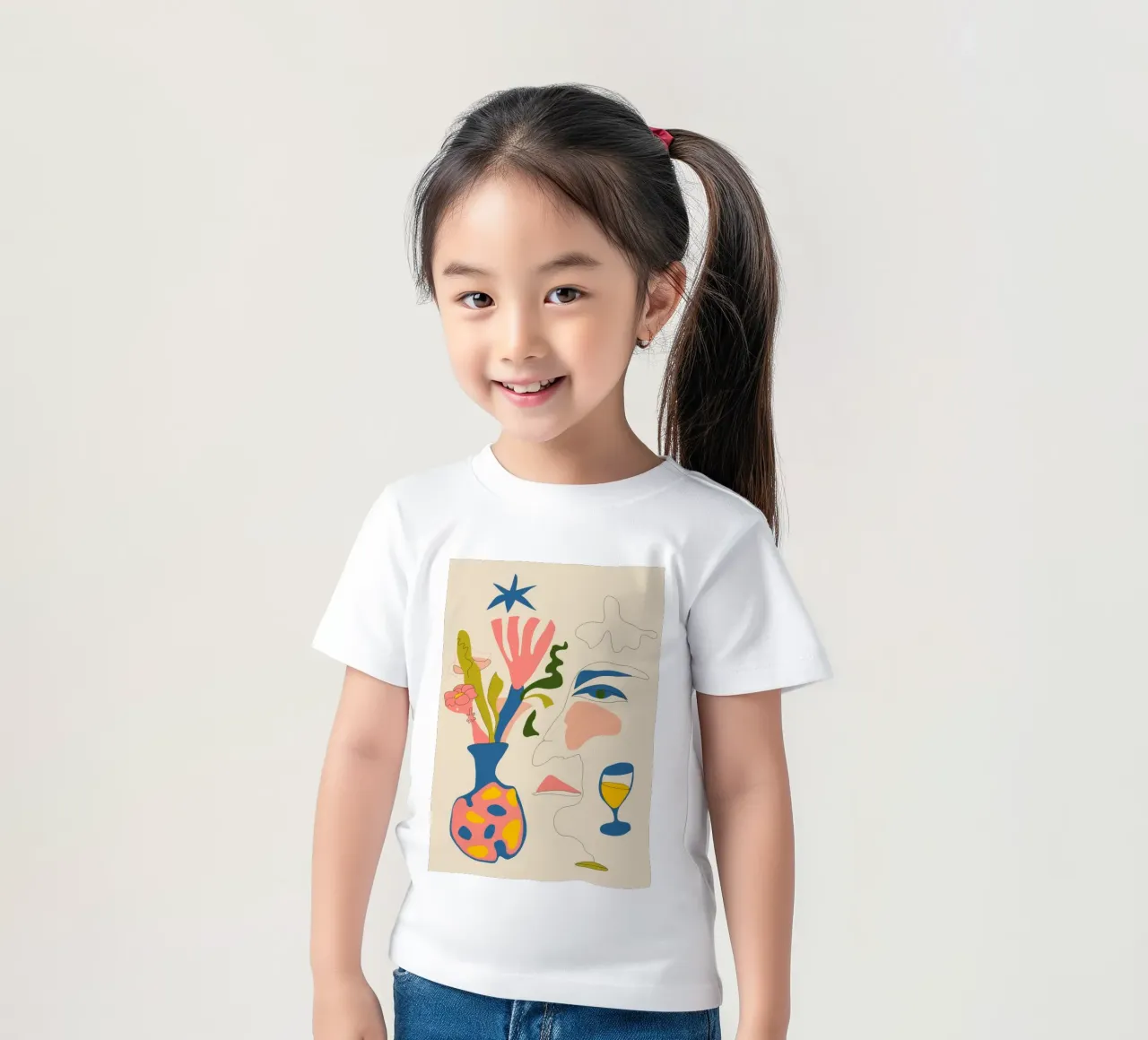 Abstract Face Vase kids t-shirt by Kamera Obskura