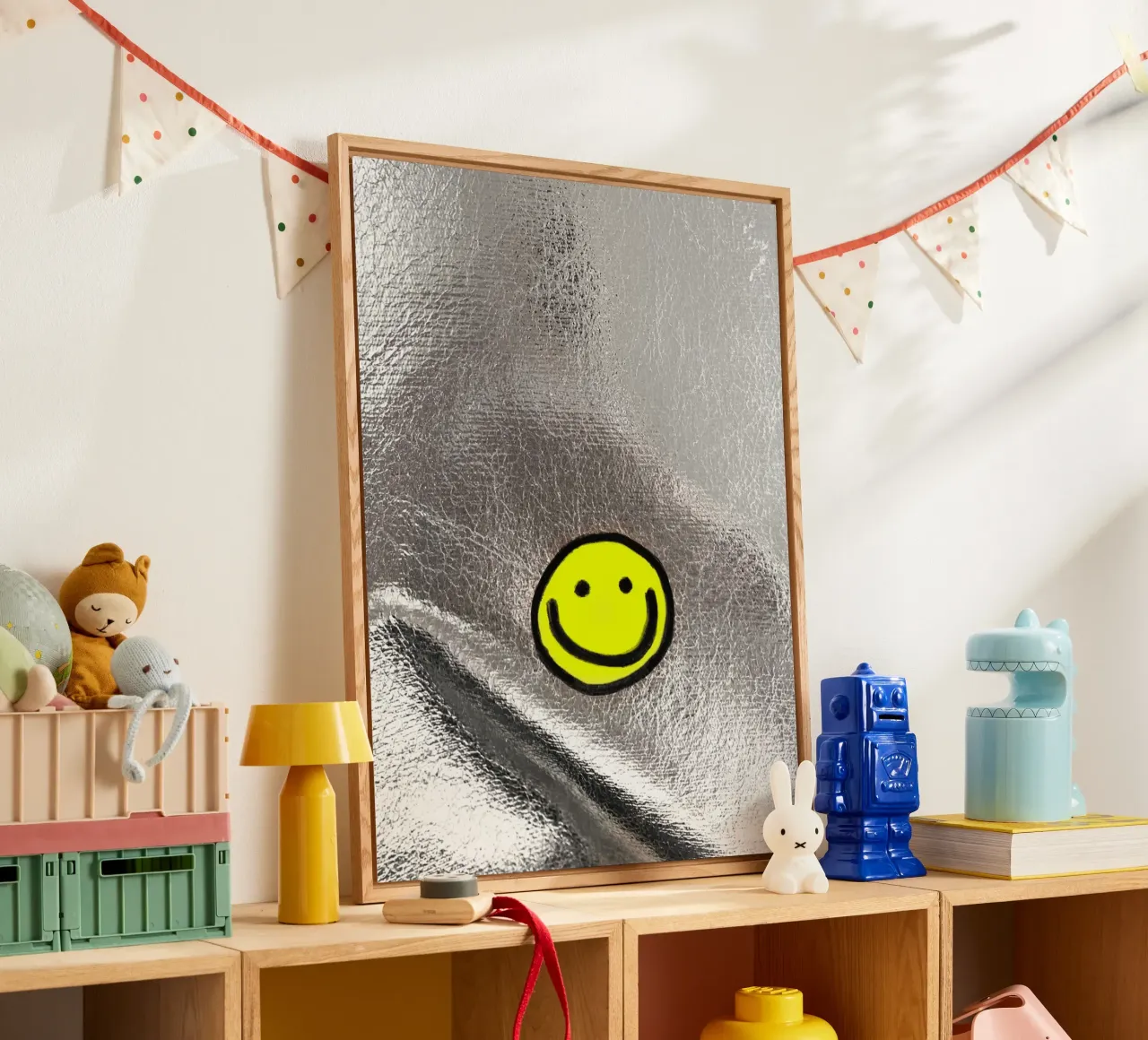 Smiley Silver Holo plexiglass da Hej Ibiza by Ute Arnold