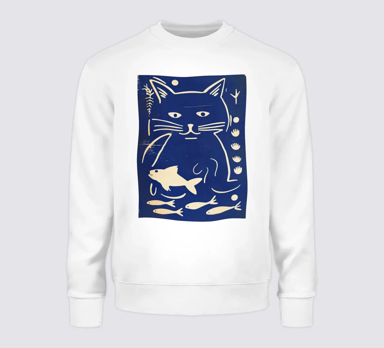 Gatto e pesce felpa da DaarbyN