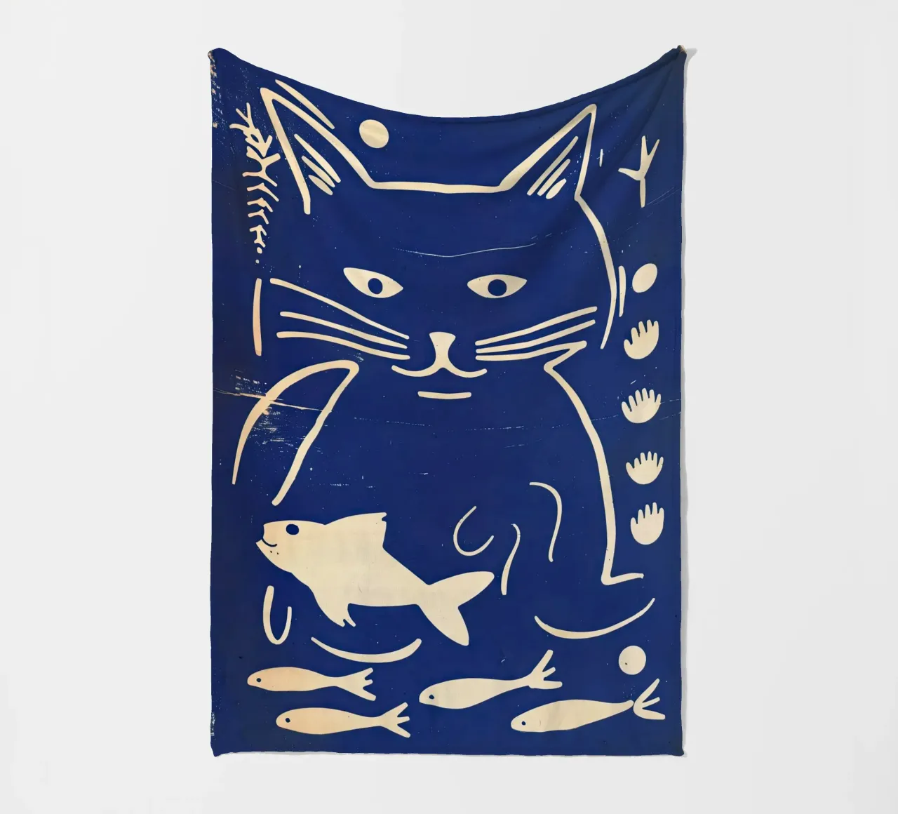 Gatto e pesce coperta in pile da DaarbyN