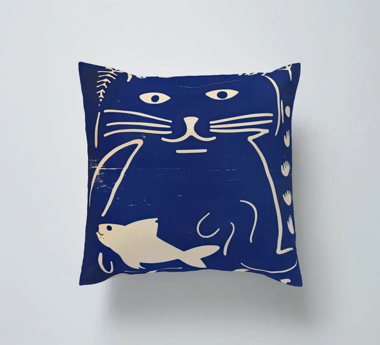 Gatto e pesce cuscino da DaarbyN