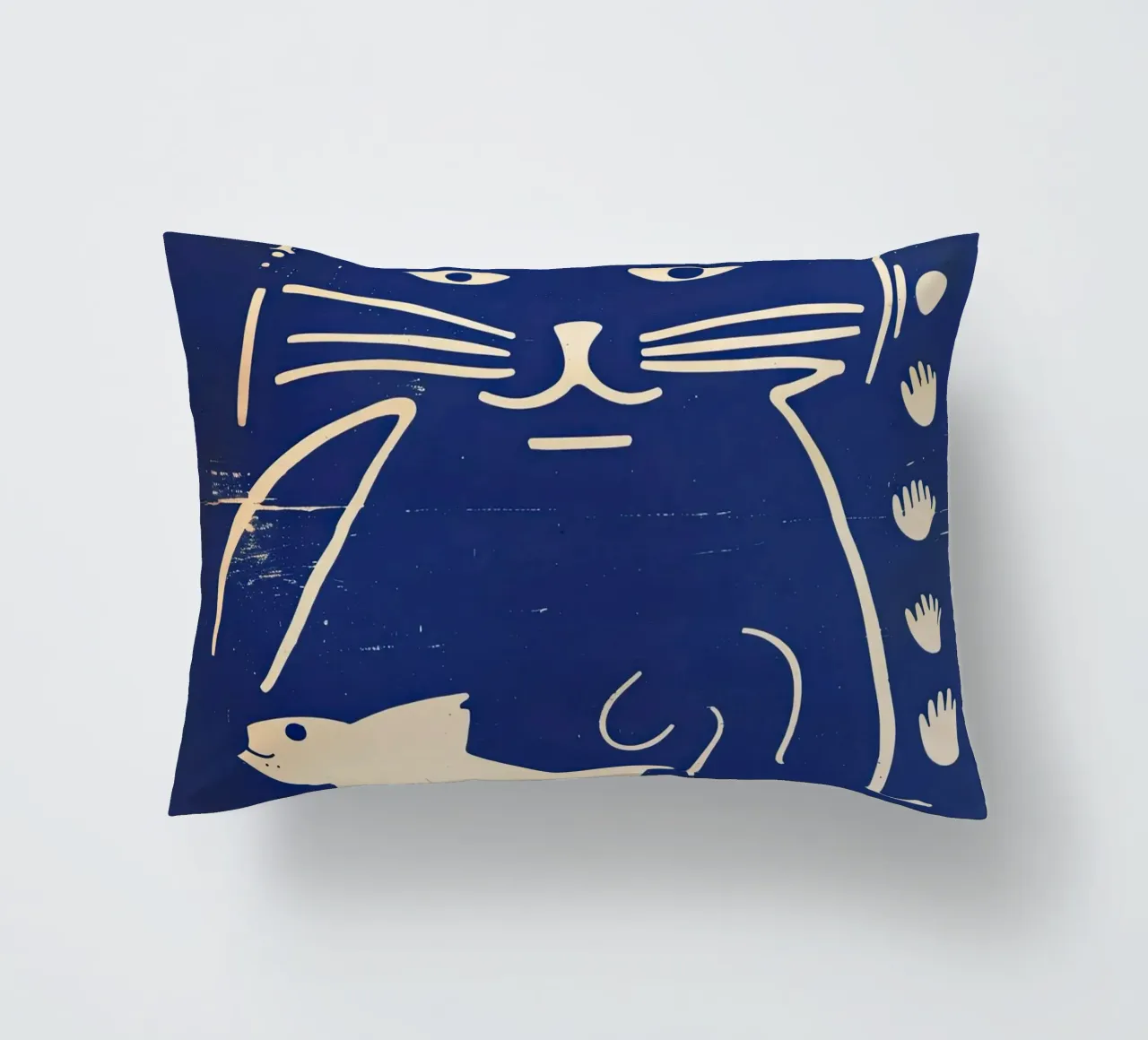 Gatto e pesce cuscino da DaarbyN