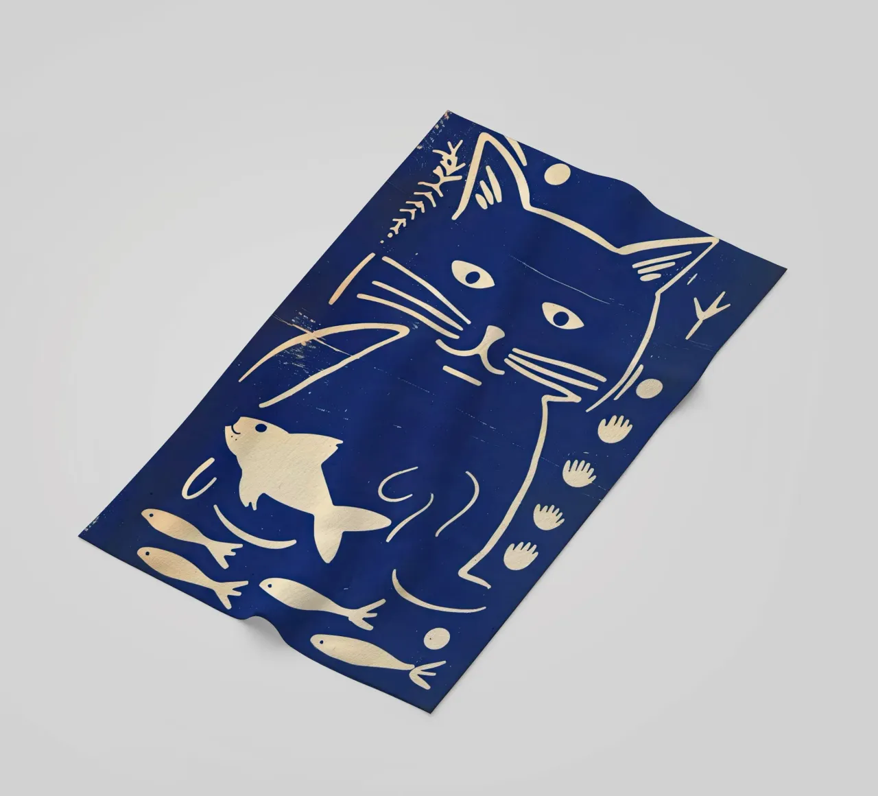 Gatto e pesce telo mare da DaarbyN