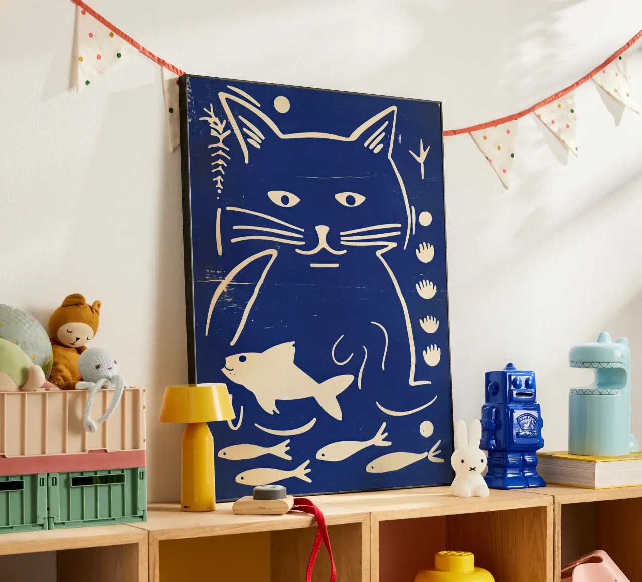 Gatto e pesce alluminio dibond da DaarbyN