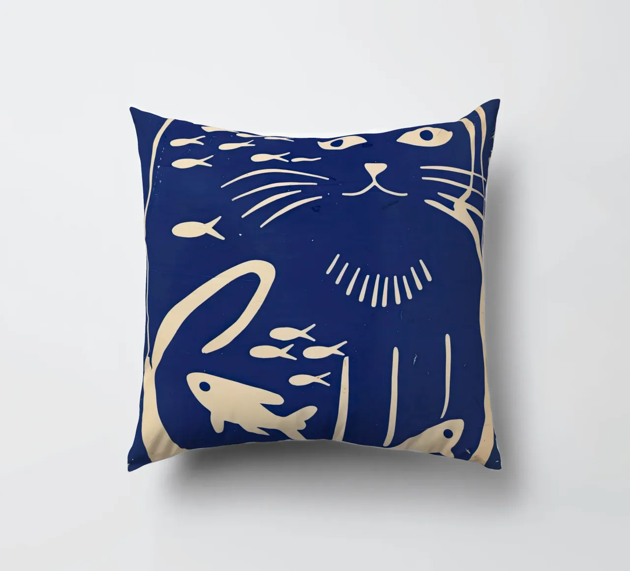 Gatto e pesce cuscino da DaarbyN
