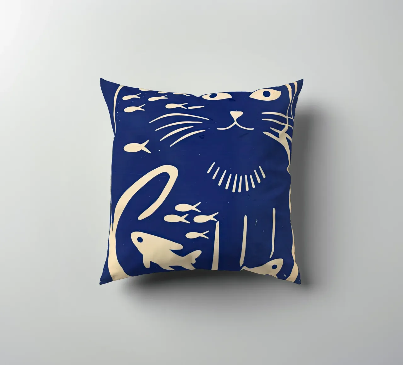 Gatto e pesce cuscino da DaarbyN