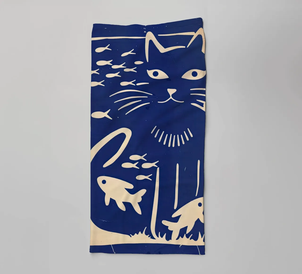 Gatto e pesce asciugamano da bagno da DaarbyN