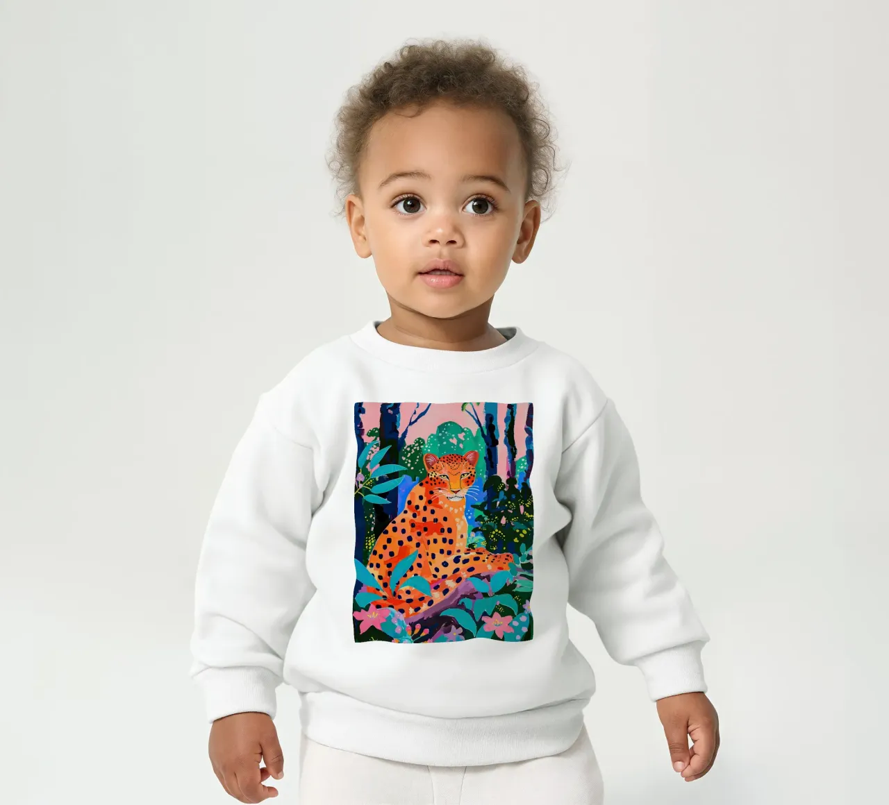 Jungle Leopard baby sweatshirt by DaarbyN
