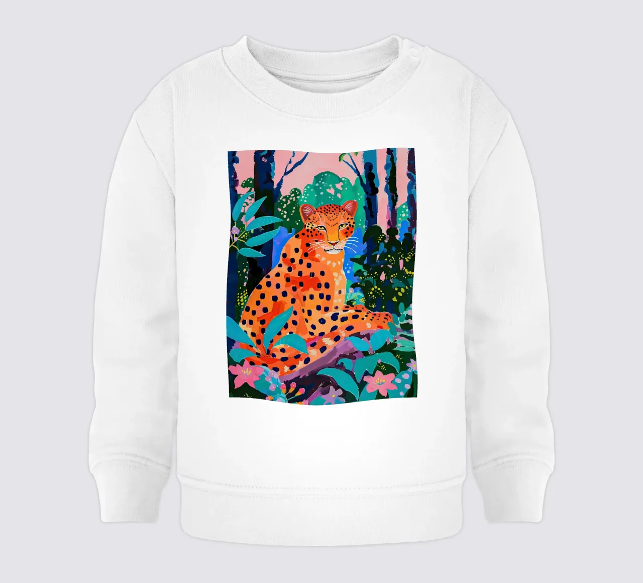 Jungle Leopard baby sweatshirt by DaarbyN