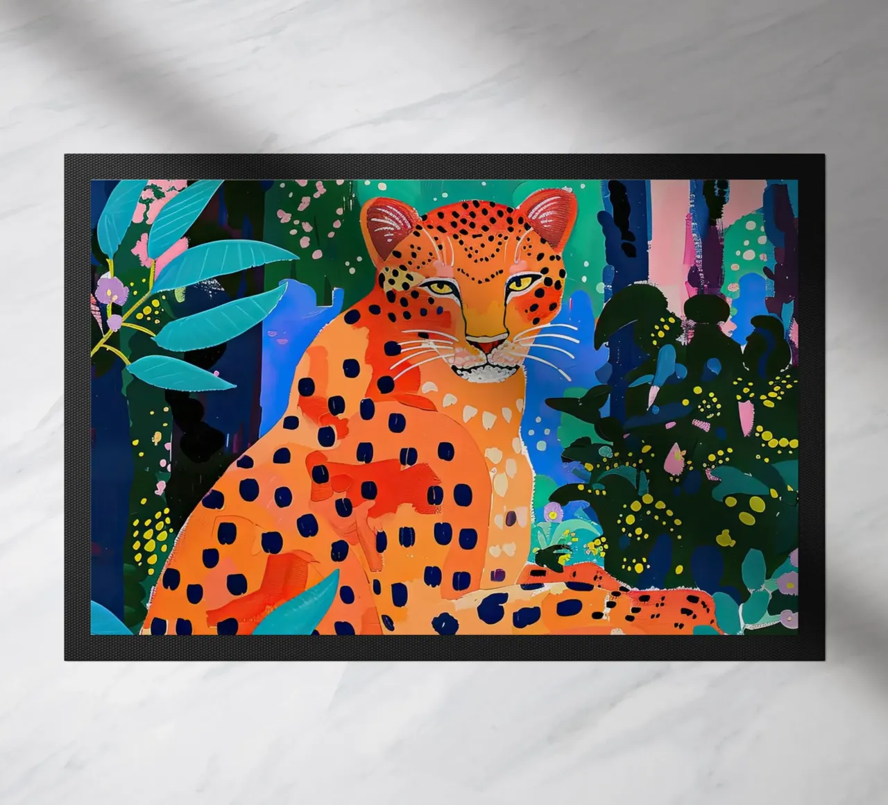 Dschungel-Leopard Fußmatte von DaarbyN