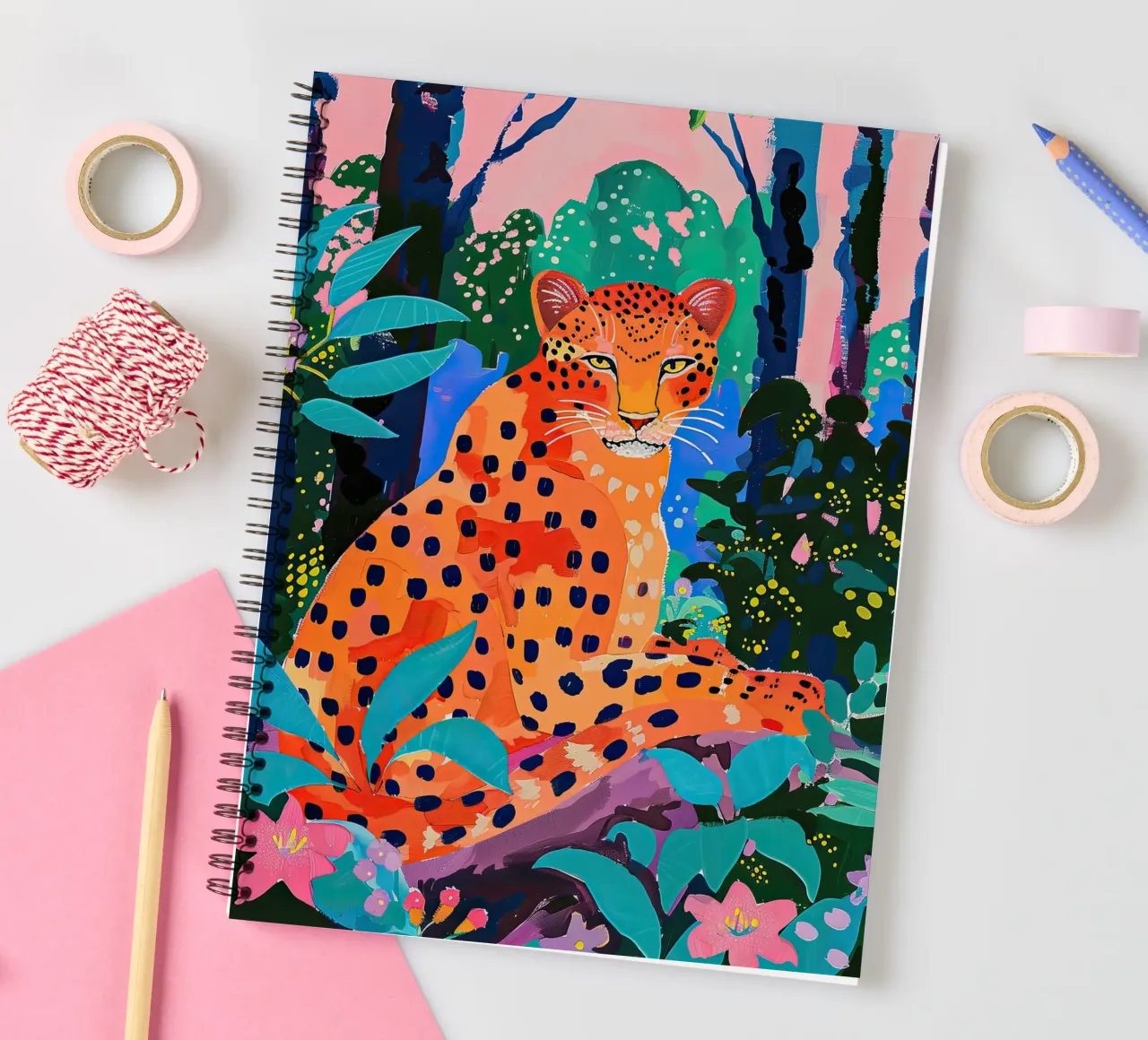 Jungle Leopard spiral notebook by DaarbyN