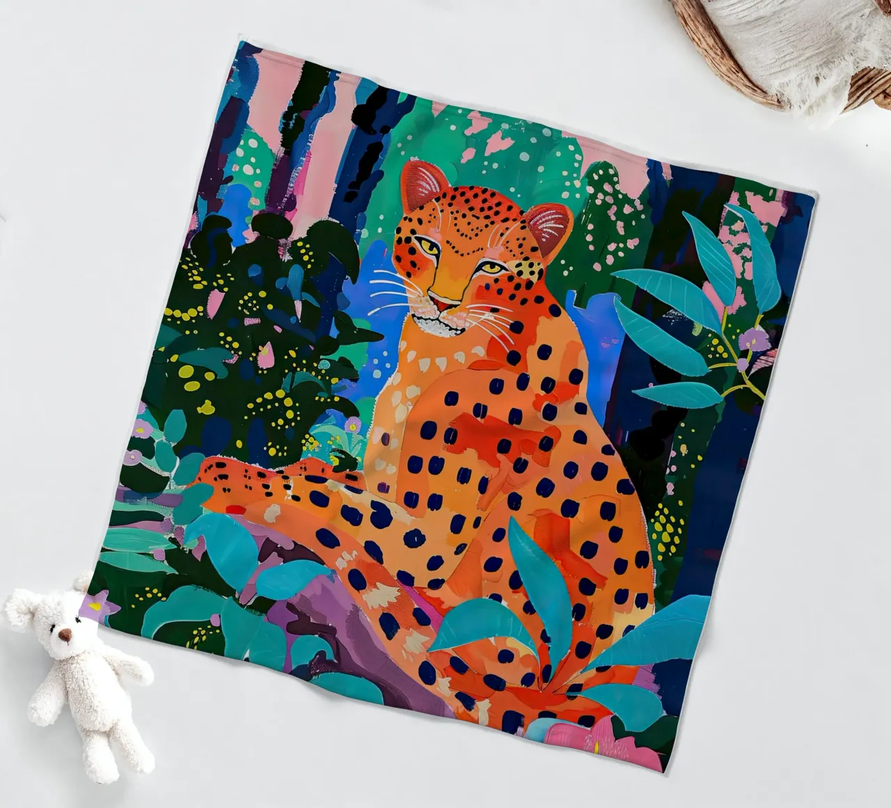 Dschungel-Leopard Fleecedecke von DaarbyN