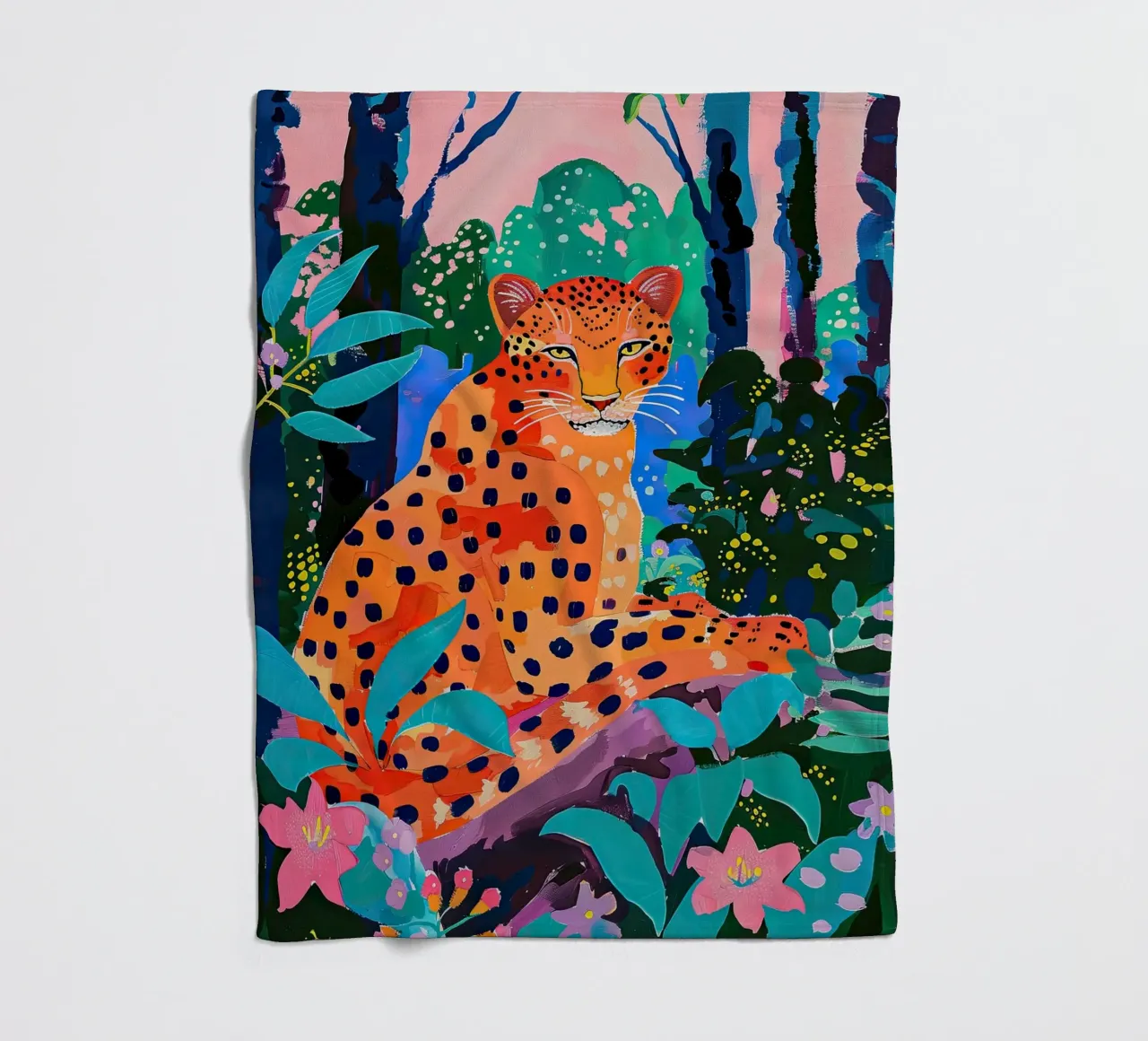 Dschungel-Leopard Fleecedecke von DaarbyN