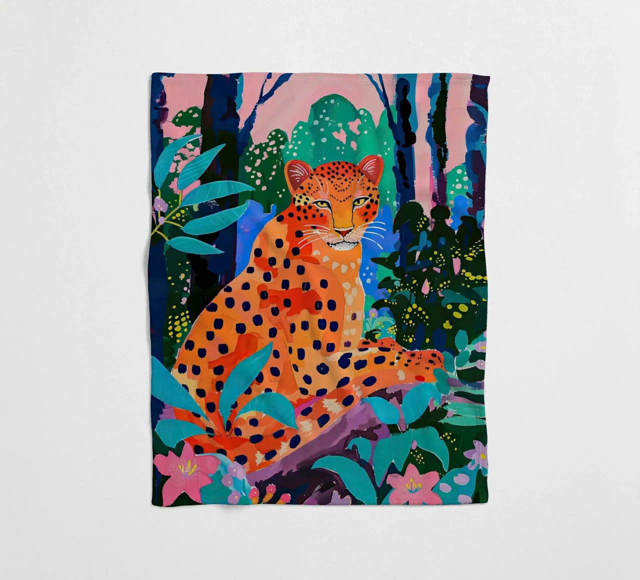 Dschungel-Leopard Fleecedecke von DaarbyN
