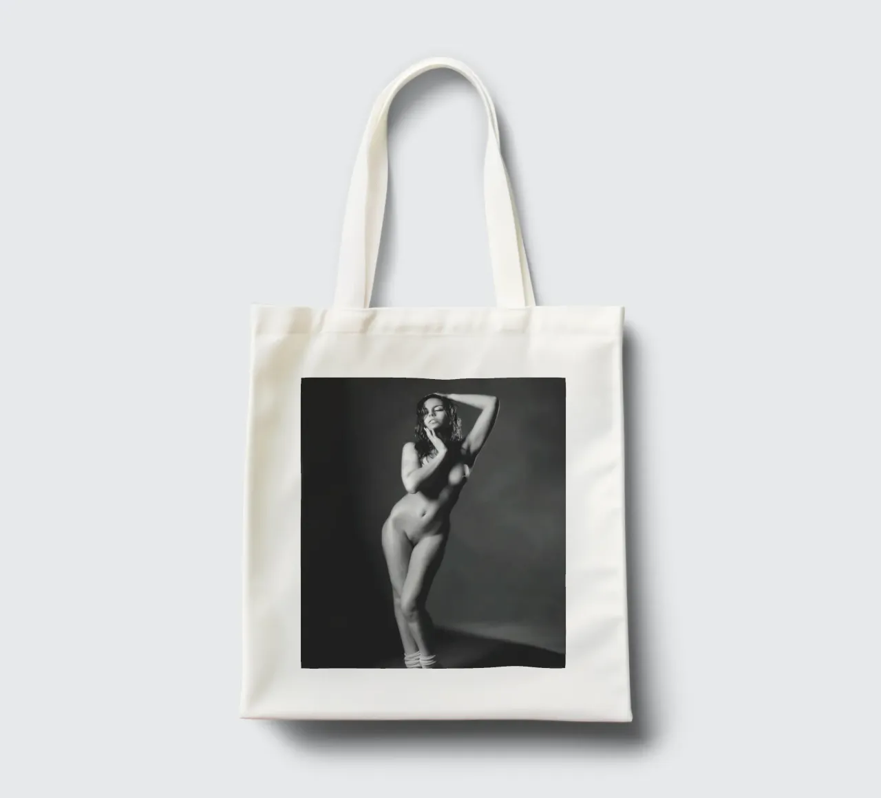 Adele X Mono tote bag by Dave Hare Photography