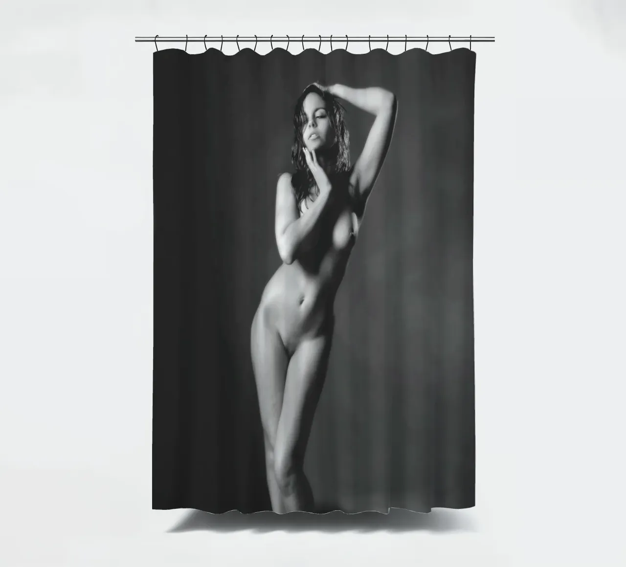 Adele X Mono Duschvorhang von Dave Hare Photography