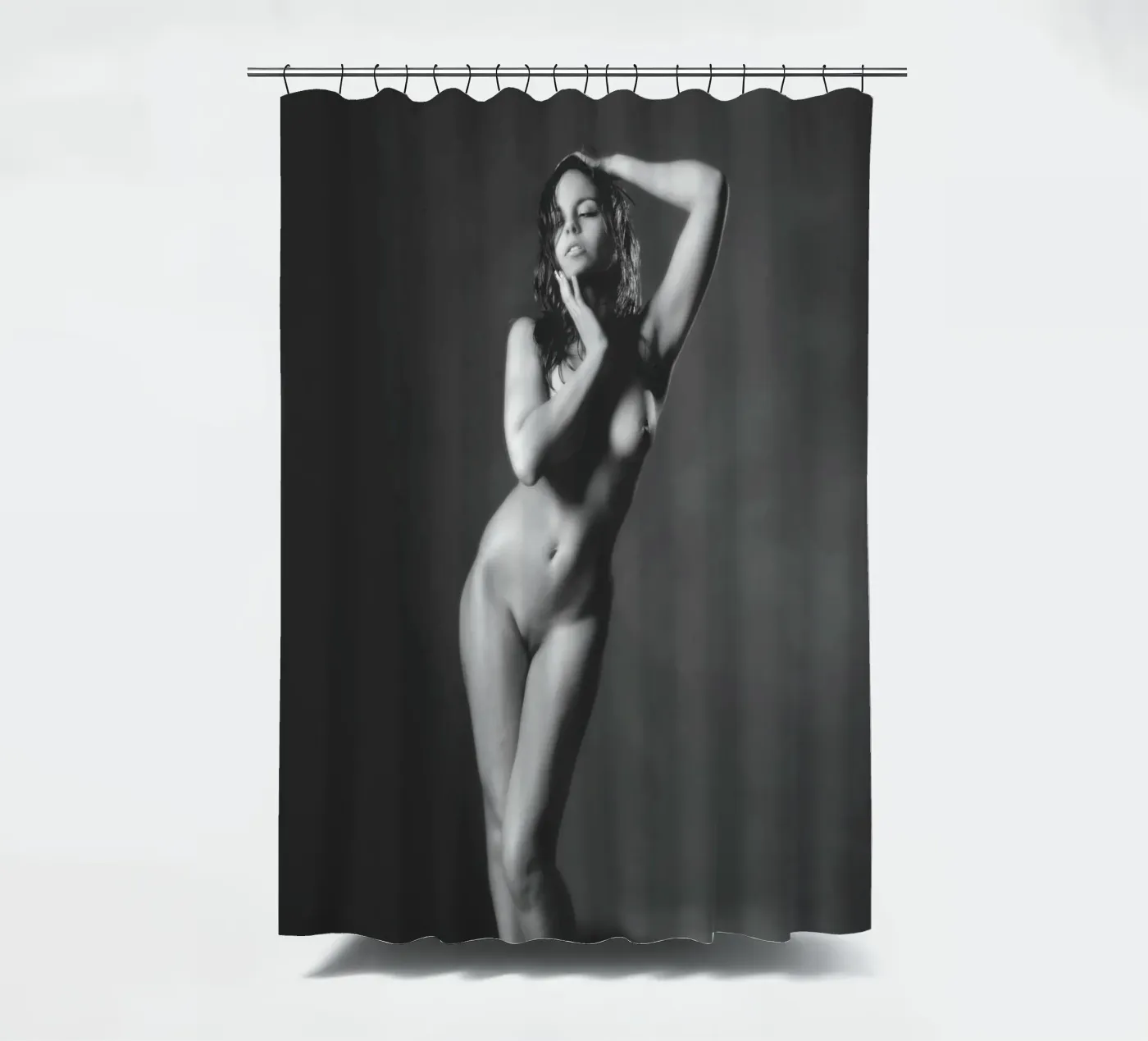 Adele X Mono Duschvorhang von Dave Hare Photography