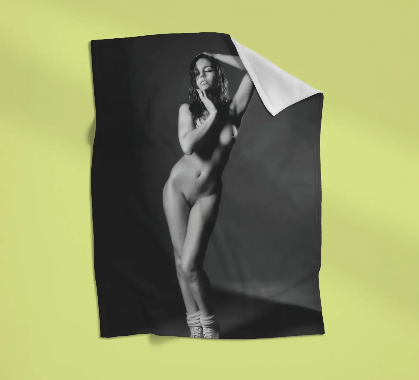 Adele X Mono fleecedeken van Dave Hare Photography