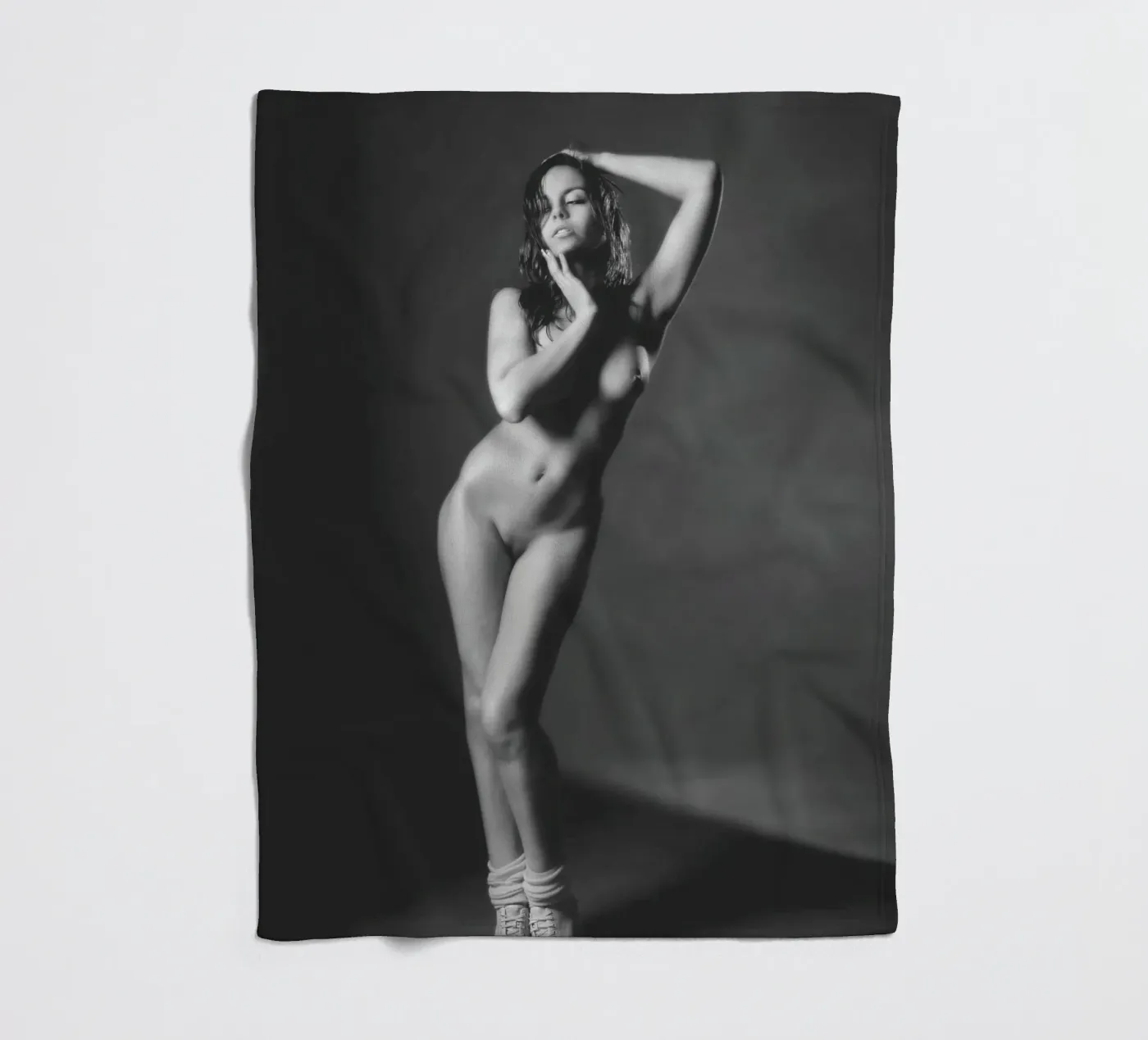 Adele X Mono fleecedeken van Dave Hare Photography