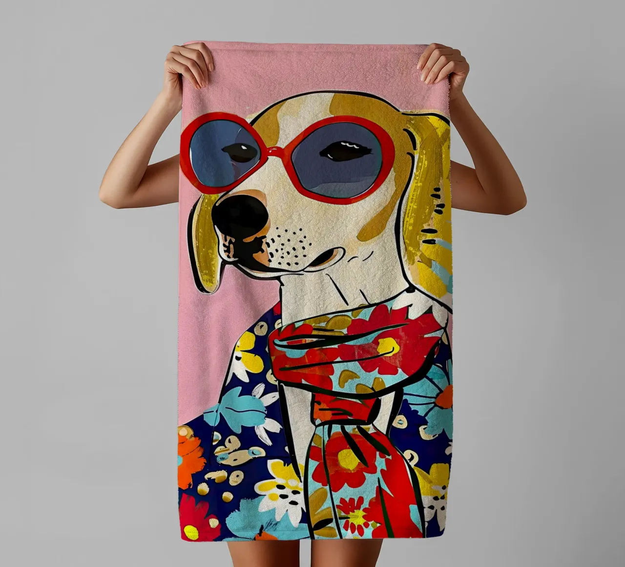 Chien de mode 2 serviette de bain de DaarbyN