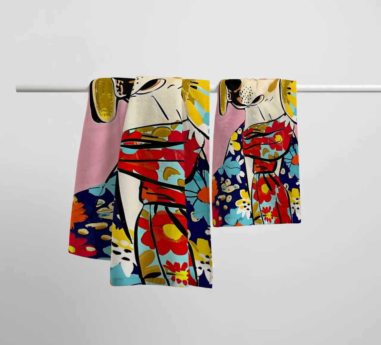 Chien de mode 2 serviette de bain de DaarbyN