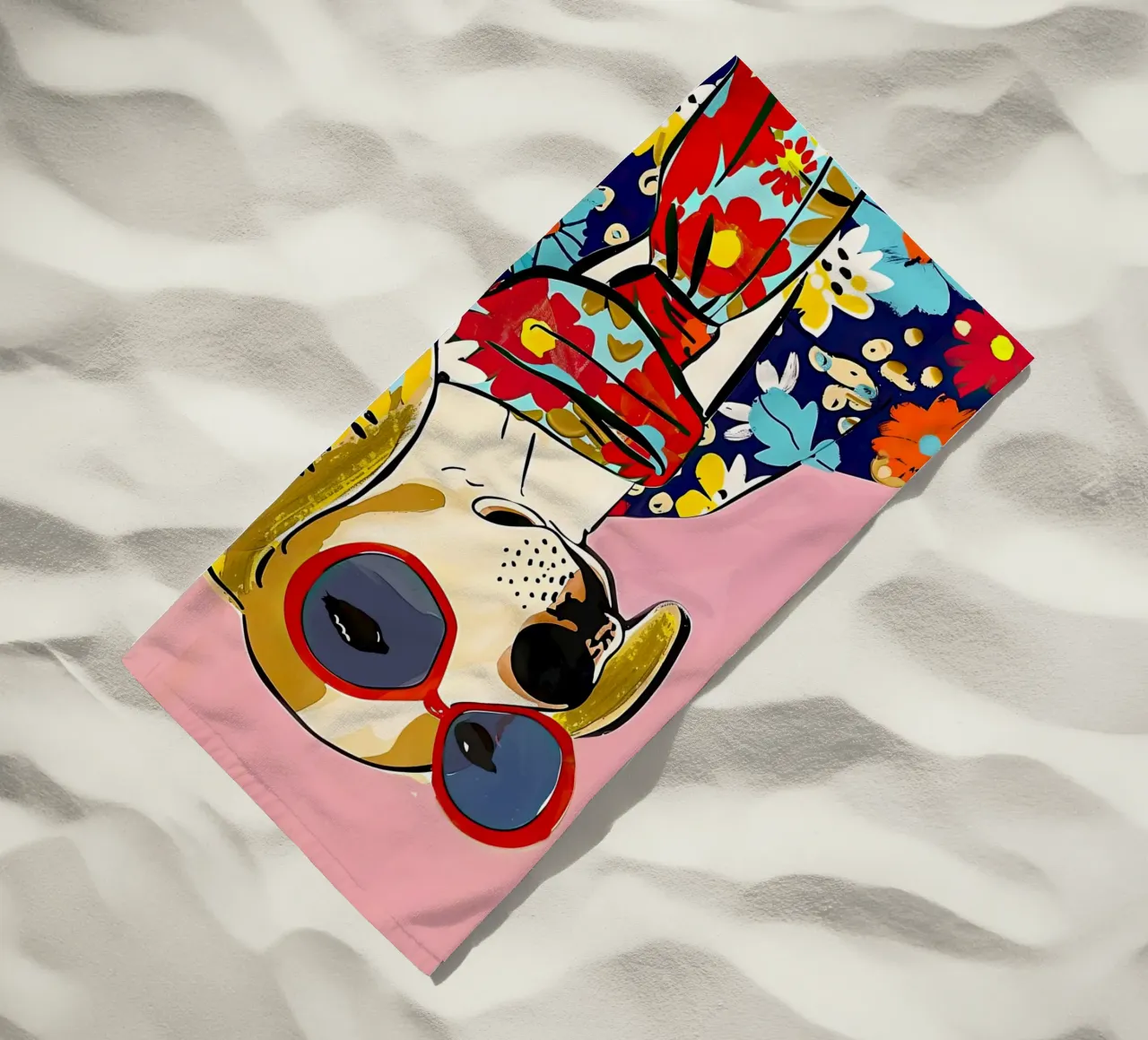 Fashion Dog 2 beach towel by DaarbyN