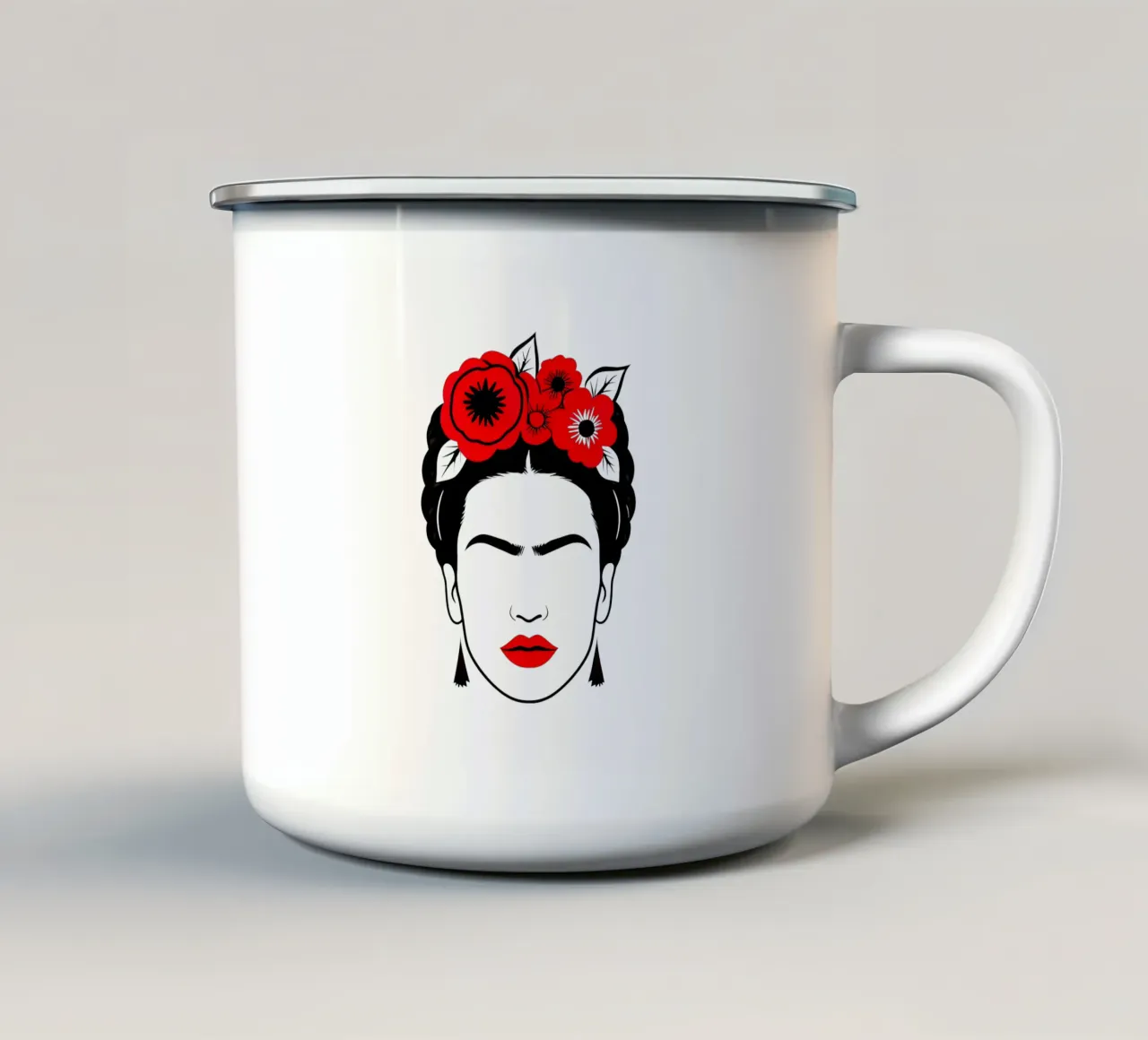 Frida Kalho tazza in smalto da ARTVI-SHOP