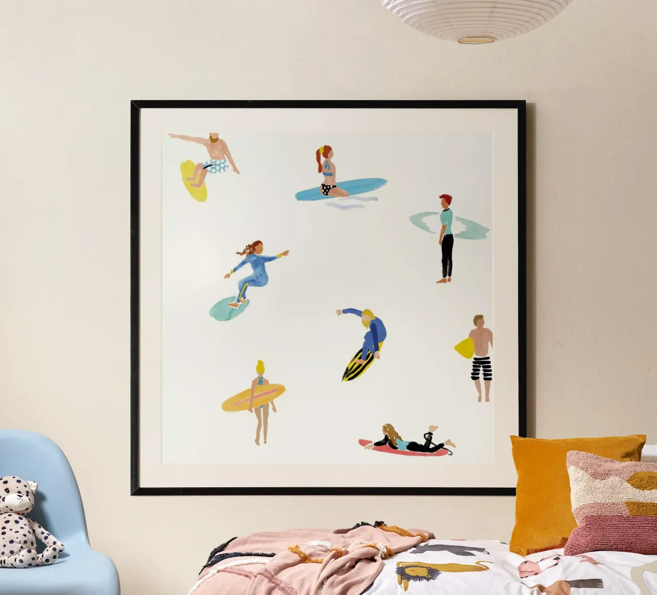 Surf People poster con telaio in plastica da Farina Kuklinski