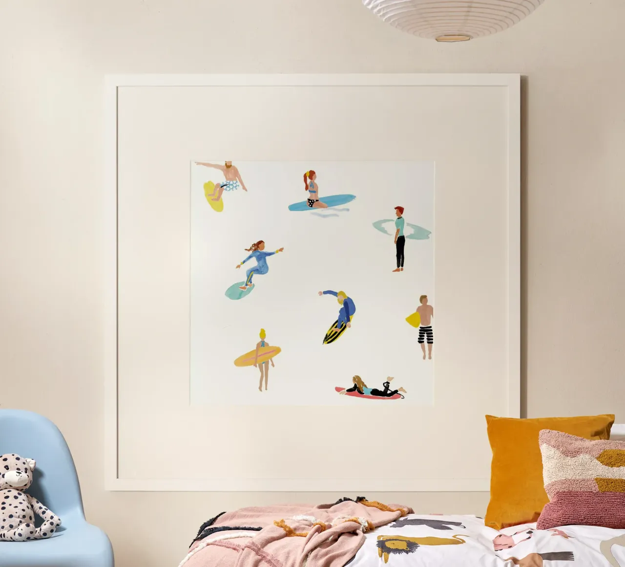 Surf People poster con telaio in plastica da Farina Kuklinski