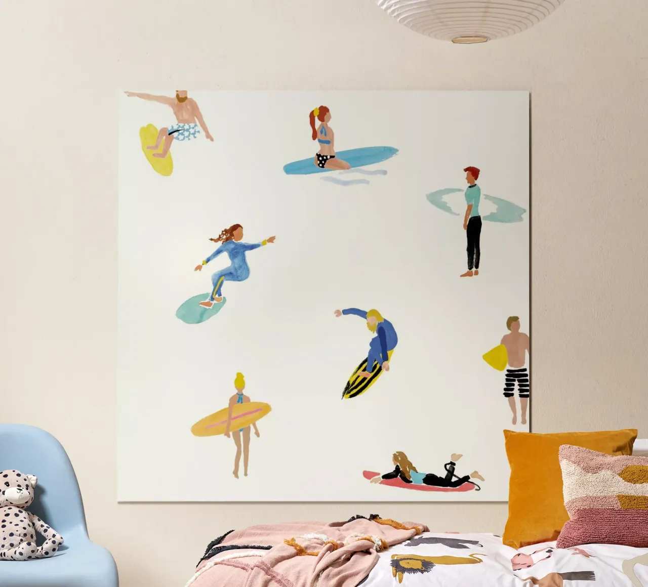 Surf People poster con telaio in plastica da Farina Kuklinski
