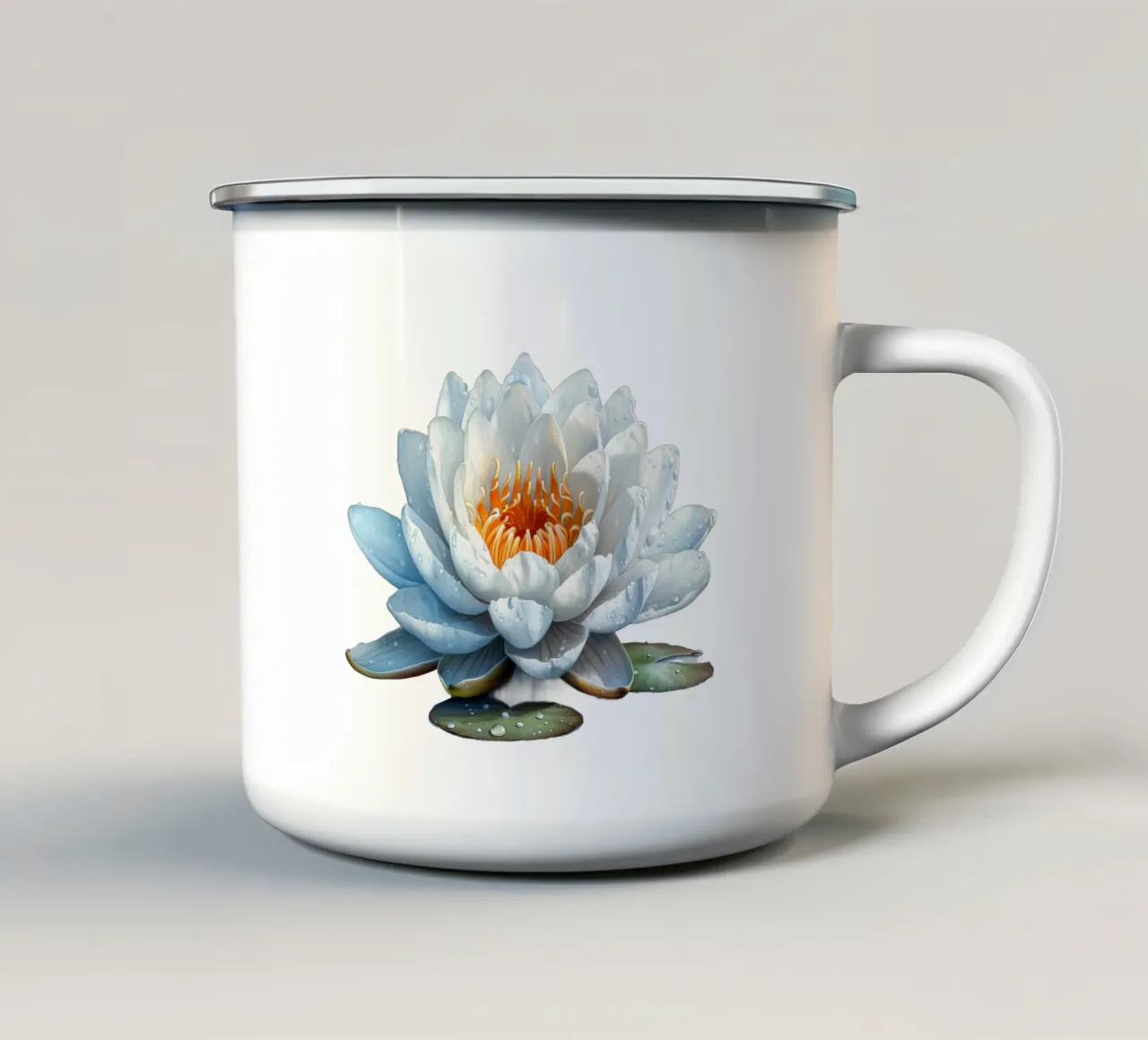 Fiore di ninfea tazza in smalto da Bold Blooms