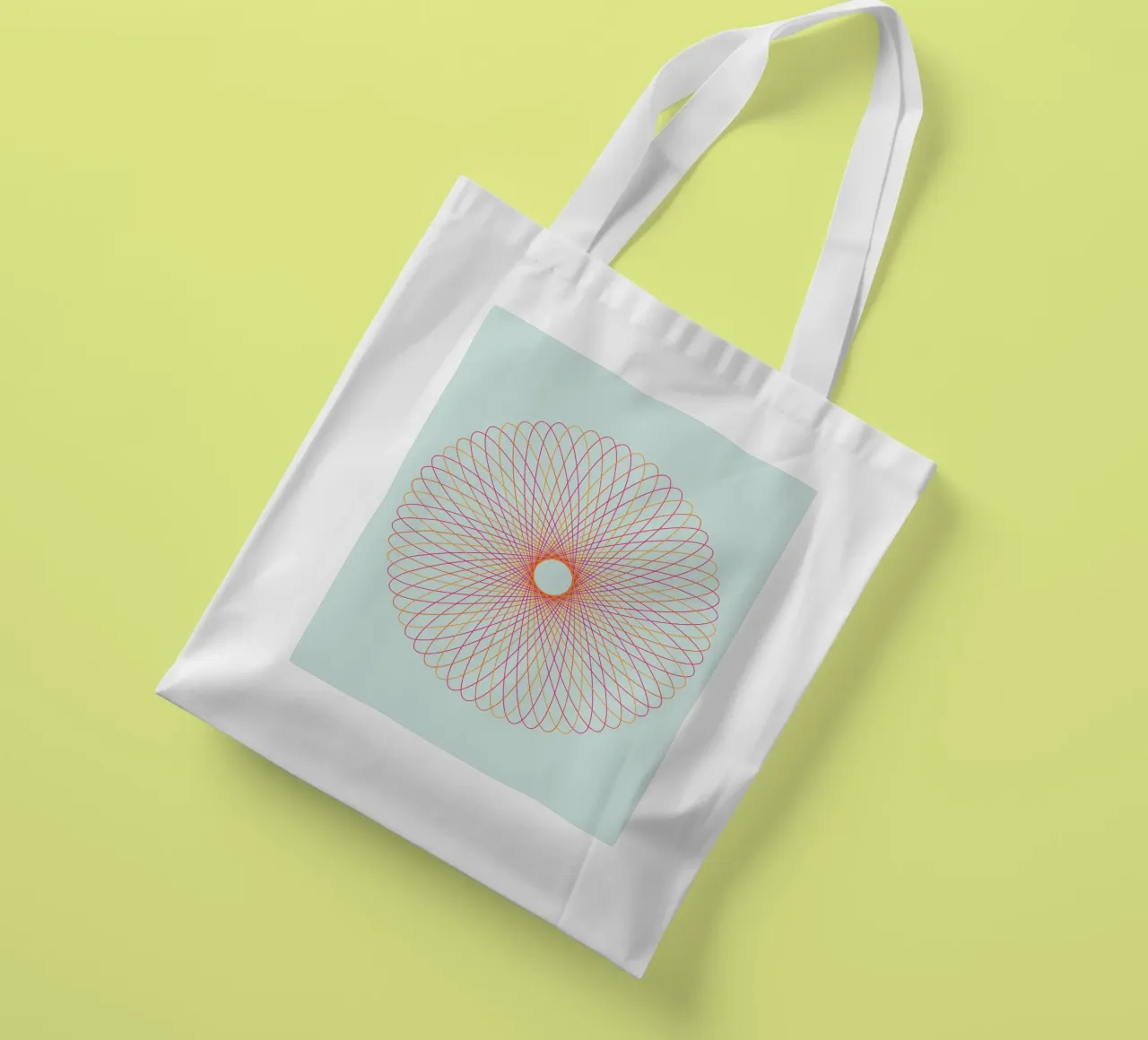 Spirograph Series – C01 borsa in juta da zimmerkunst