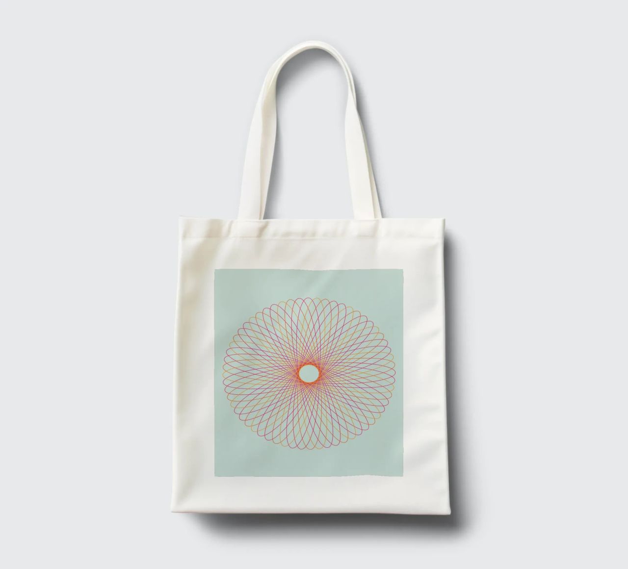 Spirograph Series – C01 borsa in juta da zimmerkunst