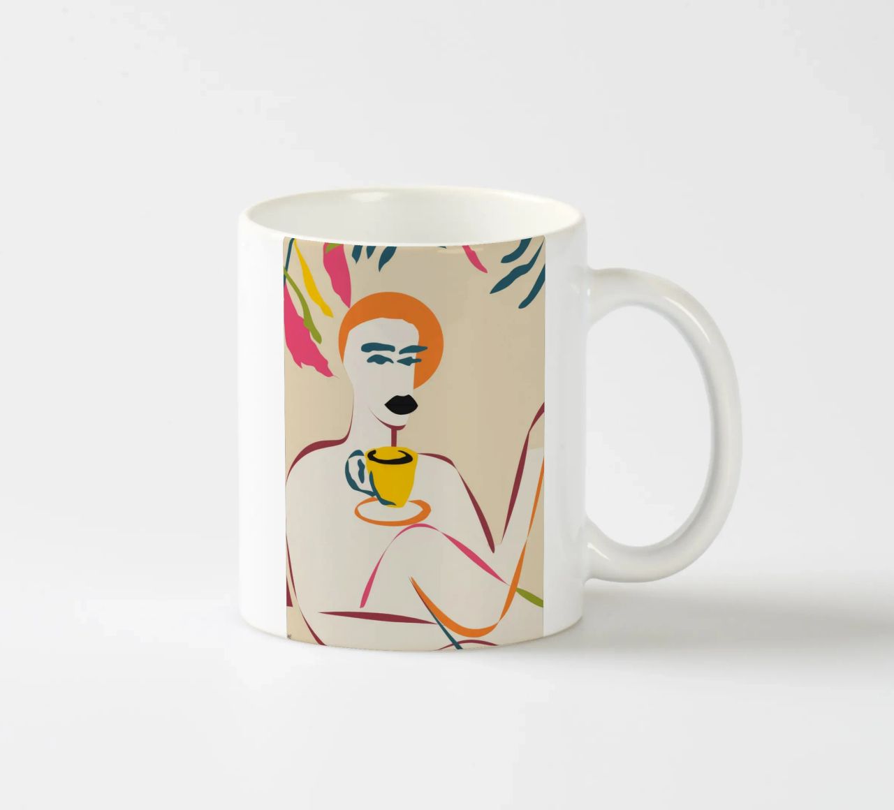 Tasse jaune minimaliste mug en céramique de Kamera Obskura