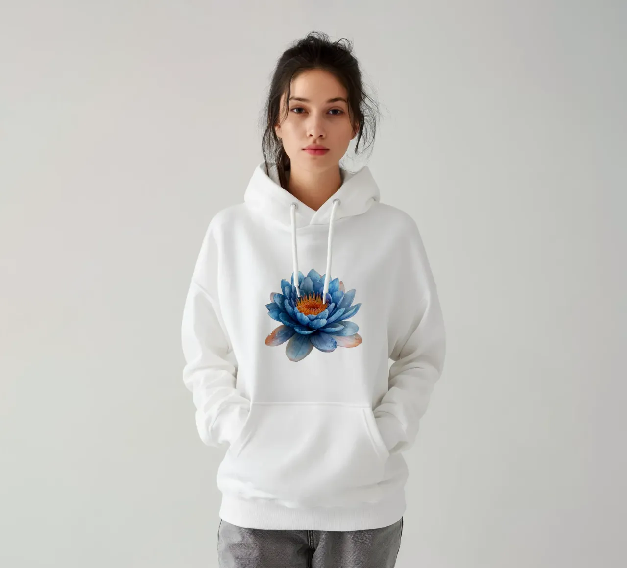 Fiore di ninfea felpa con cappuccio da Bold Blooms