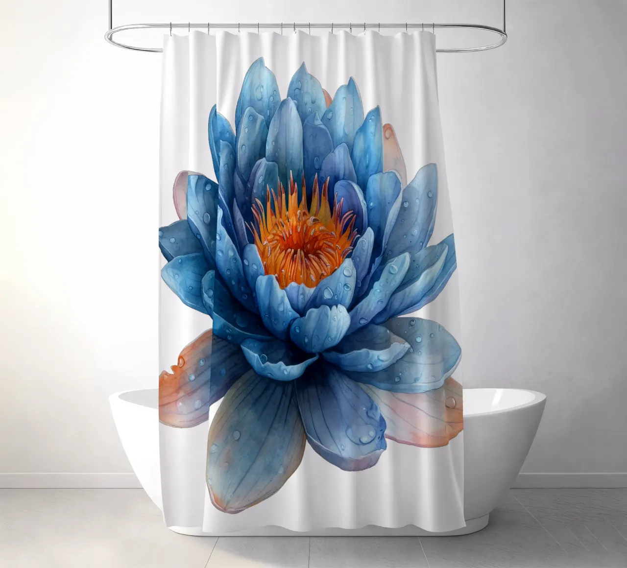 Fiore di ninfea tenda da doccia da Bold Blooms