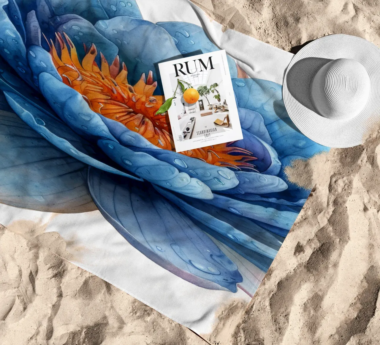 Fiore di ninfea telo mare da Bold Blooms