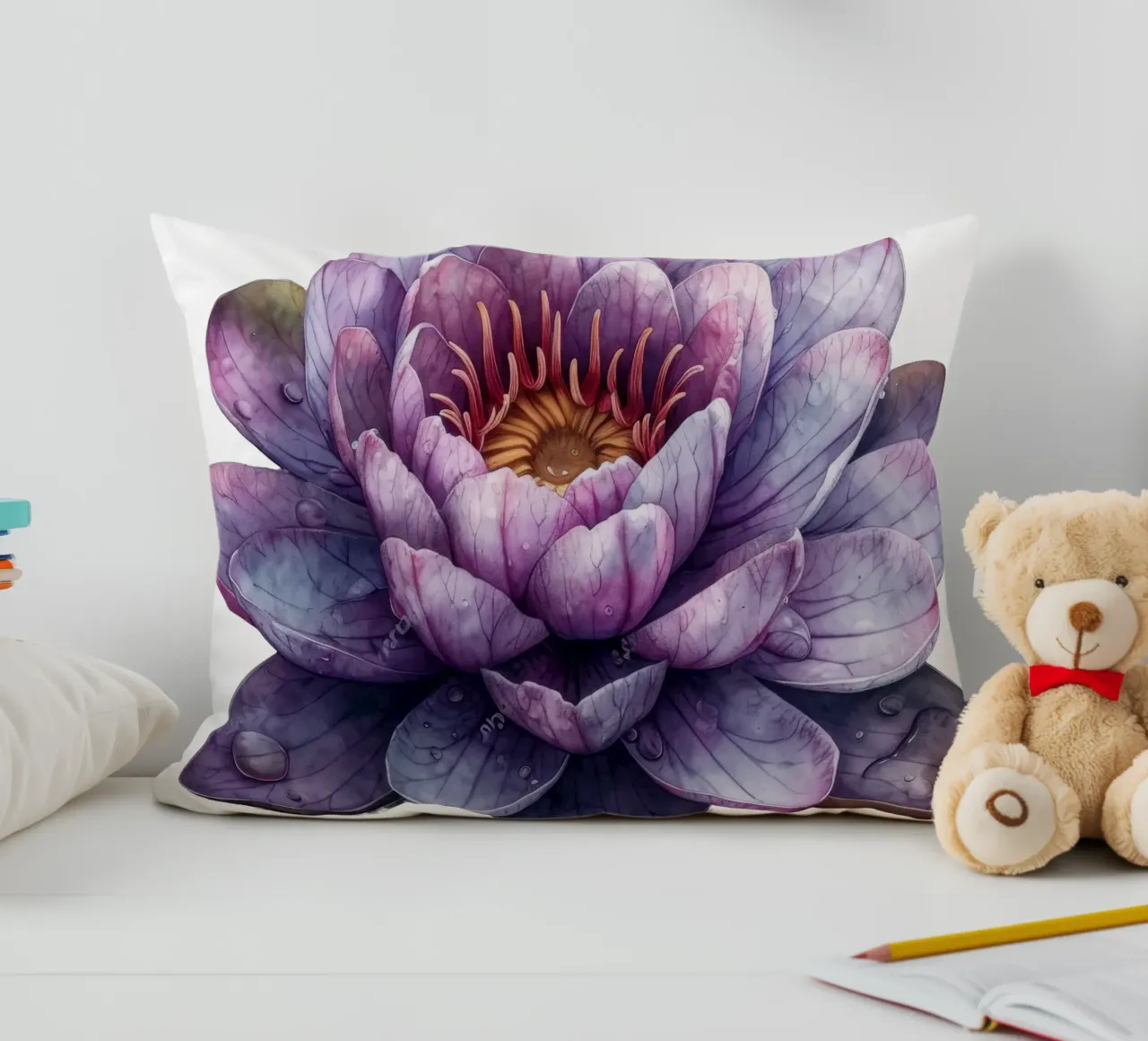 Fiore di ninfea cuscino da Bold Blooms