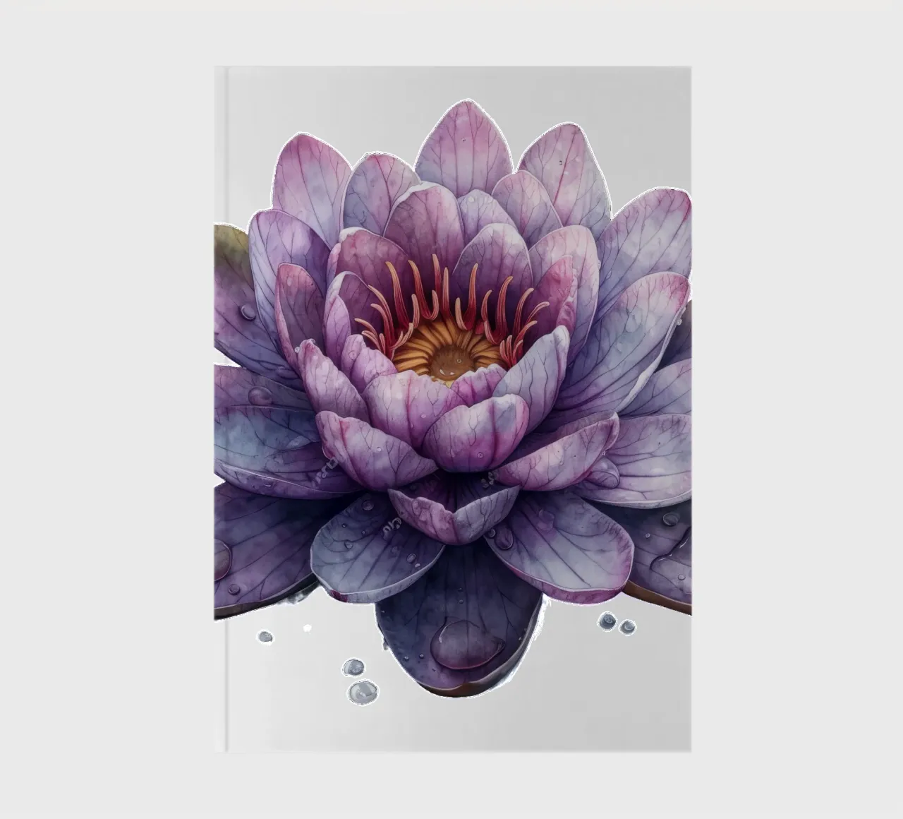 Water Lily Flower notebook by Bold Blooms